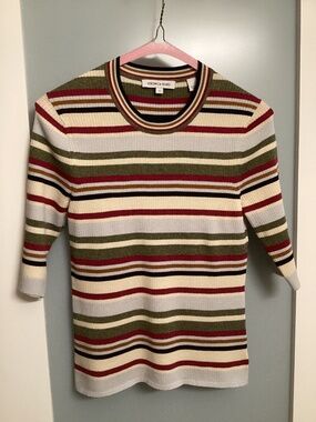 Veronica Beard top, short sleeve, Small, Multi-color
